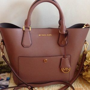 Michael Kors Dusty Rose Greenwich satchel
